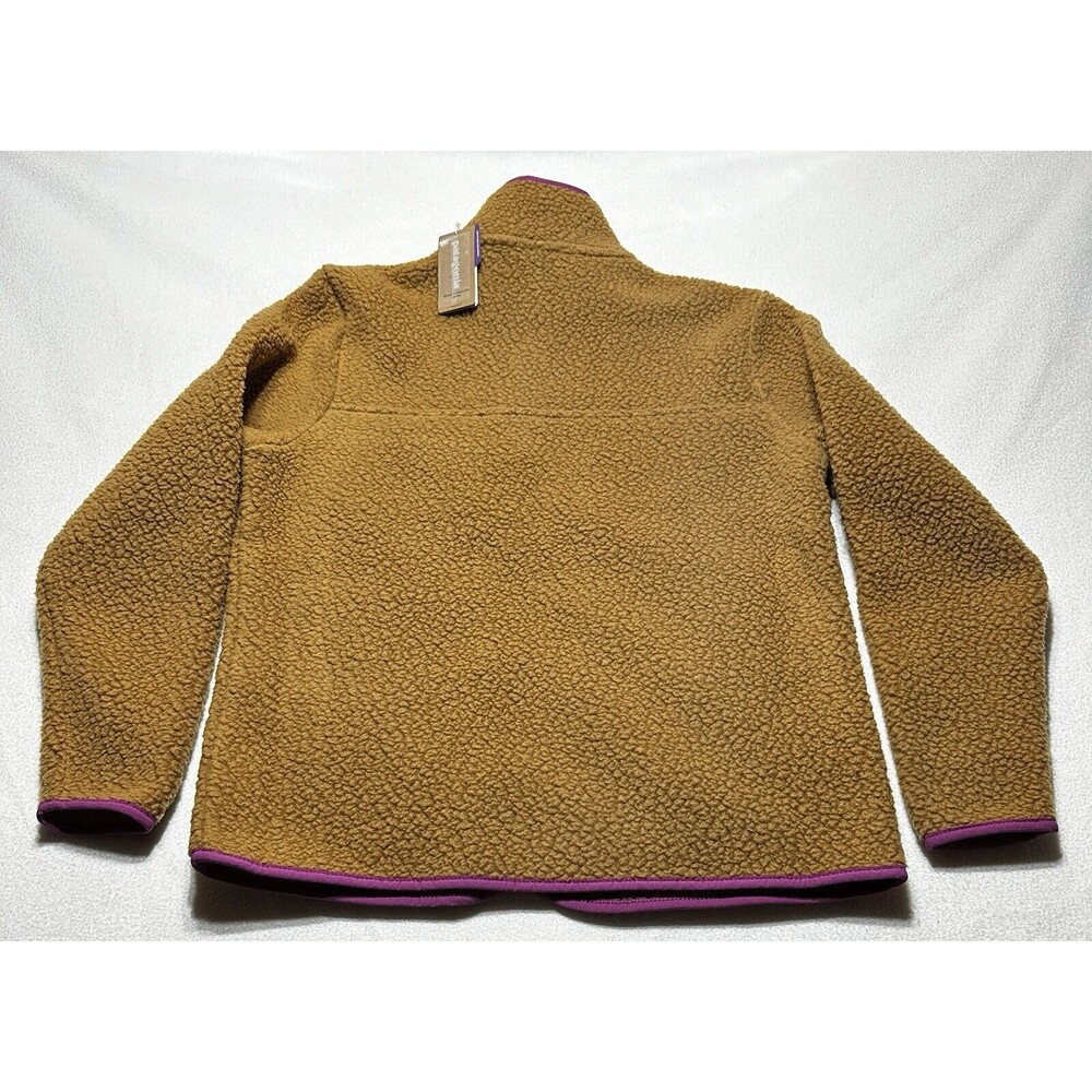 Patagonia Jacket Womens XS Retro Pile Fleece Zip Nest Brown 22795 Pink Trim NWT - Picture 3 of 6